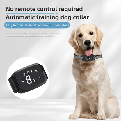 Intelligent Electric Dog Training Collar Ultrasonic IP 67 Waterproof Stop Barking Collars USB Rechargeable Anti Bark for Pet Dog