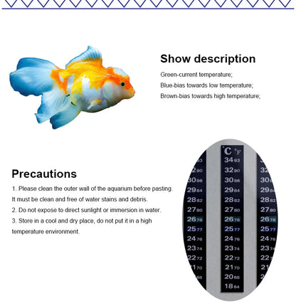 Dual Scale Aquarium Thermometer Fish Tank Liquid Fahrenheit Sticker Digital Aquarium Aquarium Thermometer Stick Control Products