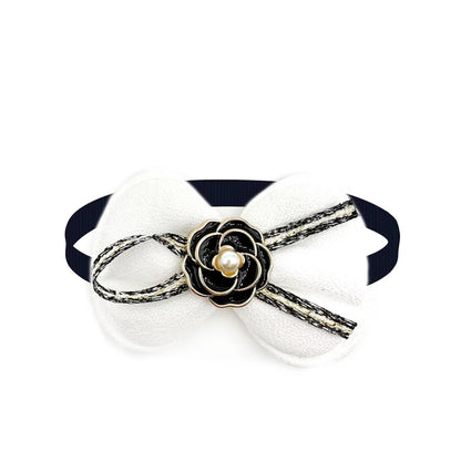 50pcs Delicate Pet Dog Bow Ties Flowers Style Small Dog Bowties Collar Doggy Neckties Dog Grooming Bows Pet Accessories