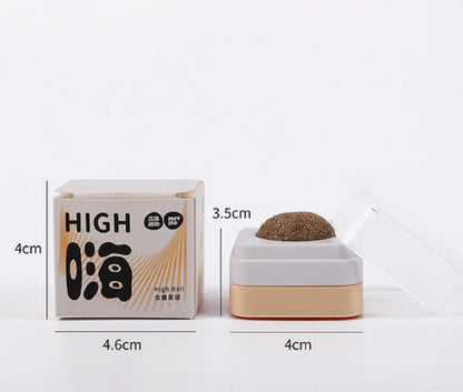 Catnip Wall Ball Funny Likable Cat Snack Natural Mint Promotes Digestion Cat Grass Pet Toy Improves Appetite Spinning Toy Ball