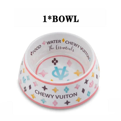 Luxury Brand Designer Dog Bowl Ceramics Bowls Placemat Puppy Cat Feeder Non-slip Crash French Bulldog Bowl For Small Dogs