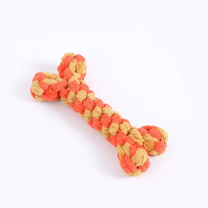 Bones Shape Dog Toys for Small Large Dogs Bite Resistant Teething Cleaning Chew Toy Cotton Pet Puppy Molar Toys Pets Products